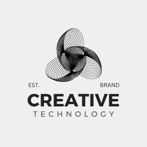 Black and Grey Clean Modern Minimalist Creative Technology Logo
